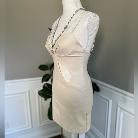 AREA Off-White Butterfly Cutout Crystal Minidress XS 795$ NWT - Picture 10 of 15